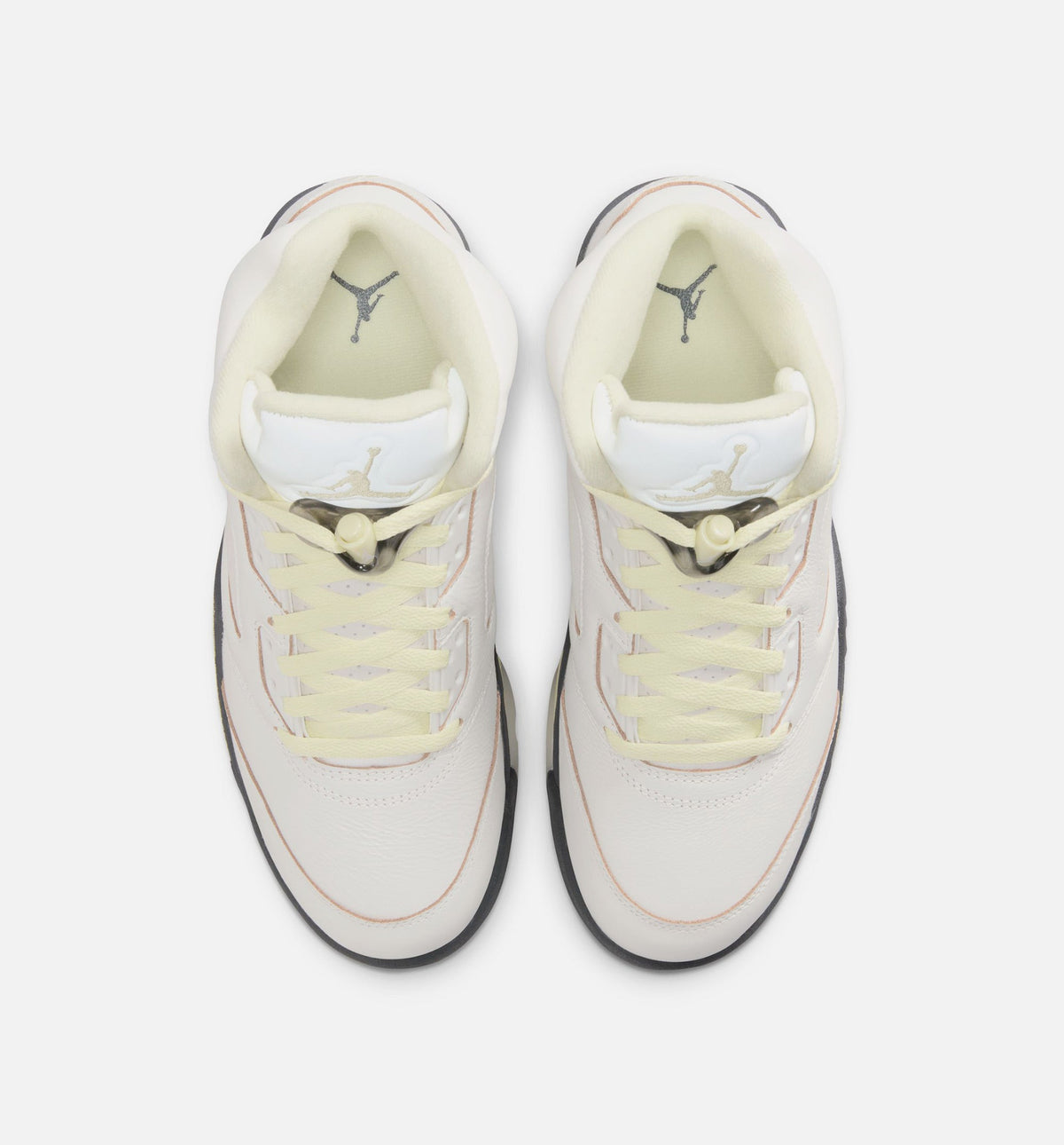 Air Jordan 5 Retro Luminous Green 女子运动鞋 - 帆白/荧光绿/熔岩灰