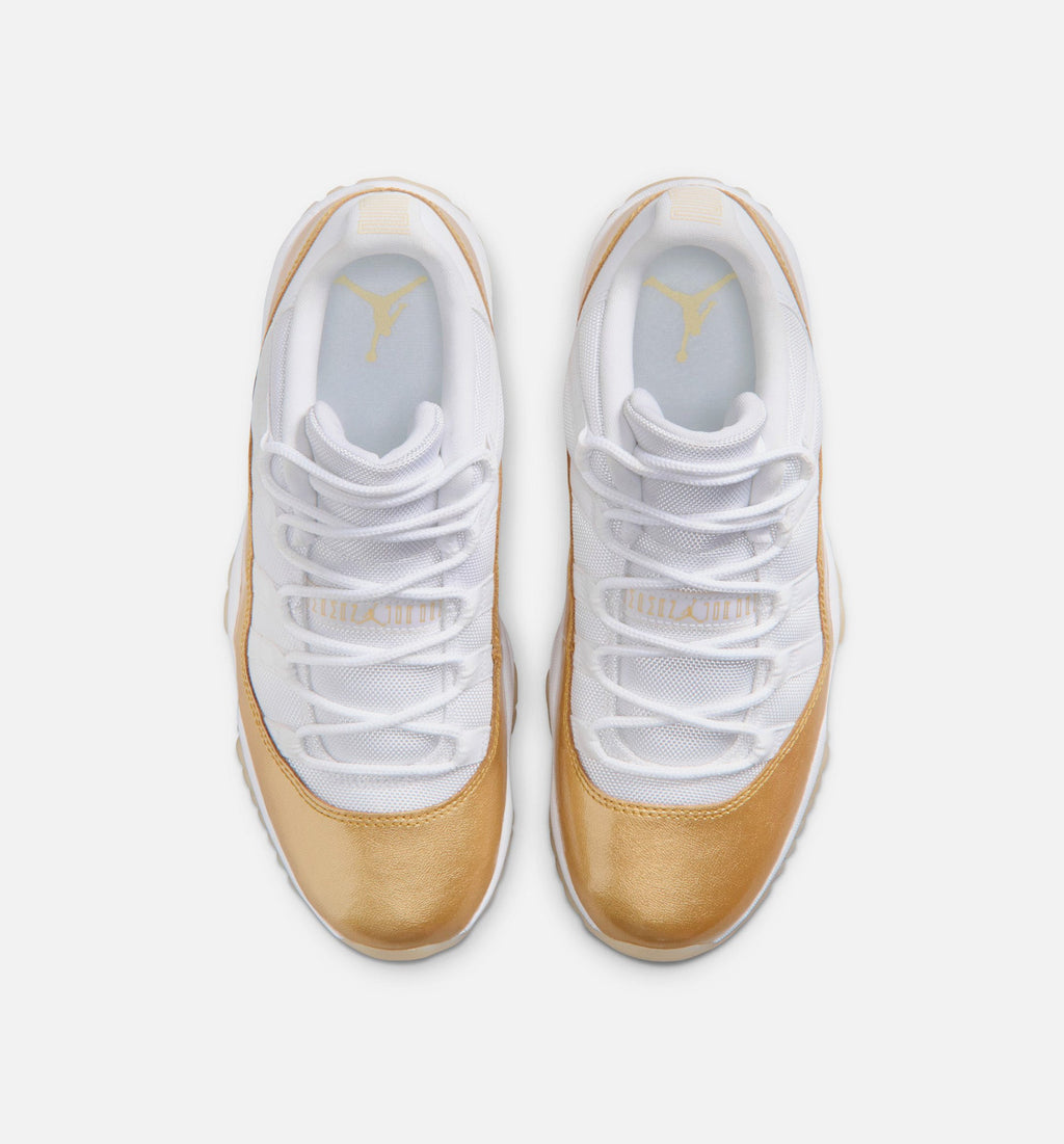 Air Jordan 11 Retro Low Mother's Day 女子运动鞋 - 白/金属金/队金