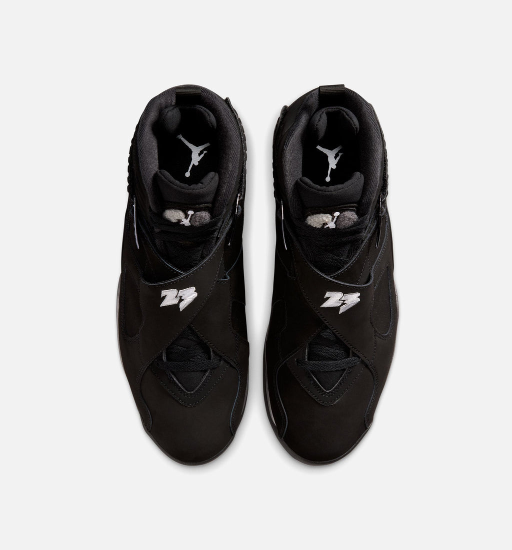 Air Jordan 8 Retro Chrome 男子运动鞋 - 黑/白/淡石墨灰