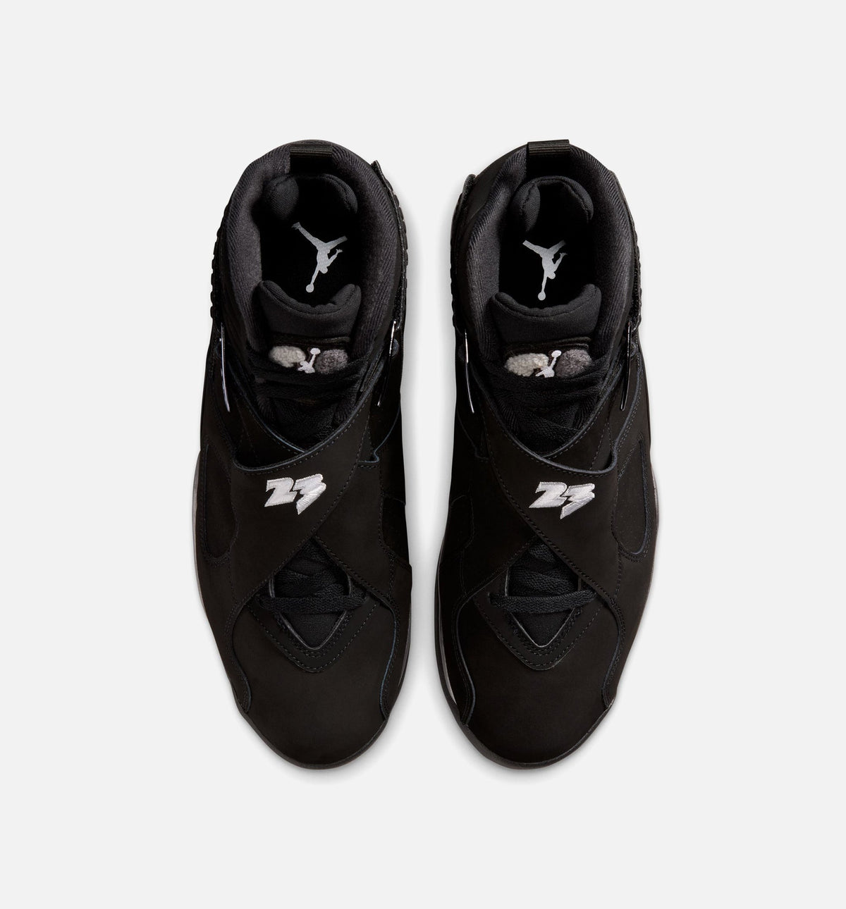 Air Jordan 8 Retro Chrome 男子运动鞋 - 黑/白/淡石墨灰