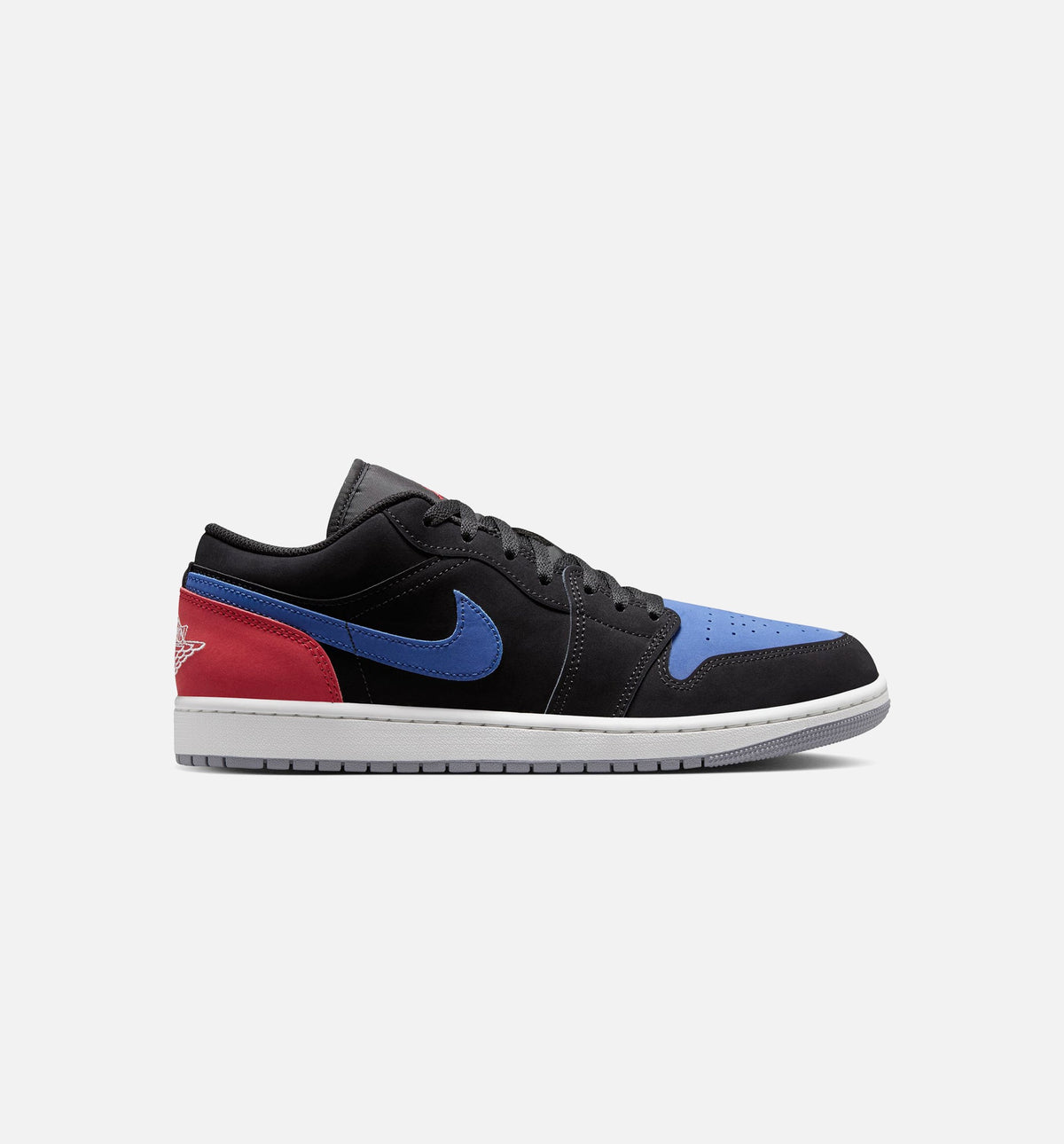 Air Jordan 1 Low 男款生活方式运动鞋 - 黑/山顶白/真蓝/大学红