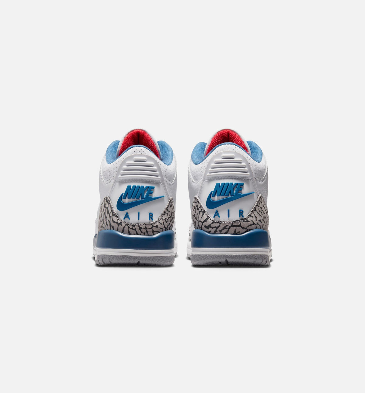 Air Jordan 3 Retro OG 大童生活方式运动鞋 - 白色/火焰红/真蓝（True Blue）