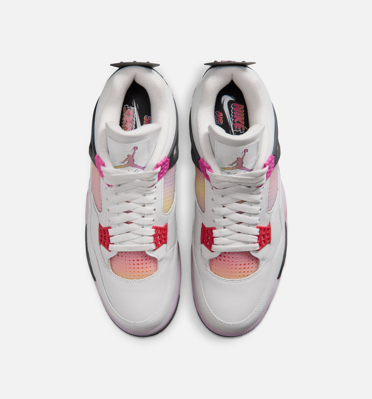 Air Jordan 4 Retro Comic 男款生活方式运动鞋 - 迎宾白/火焰粉/烟灰