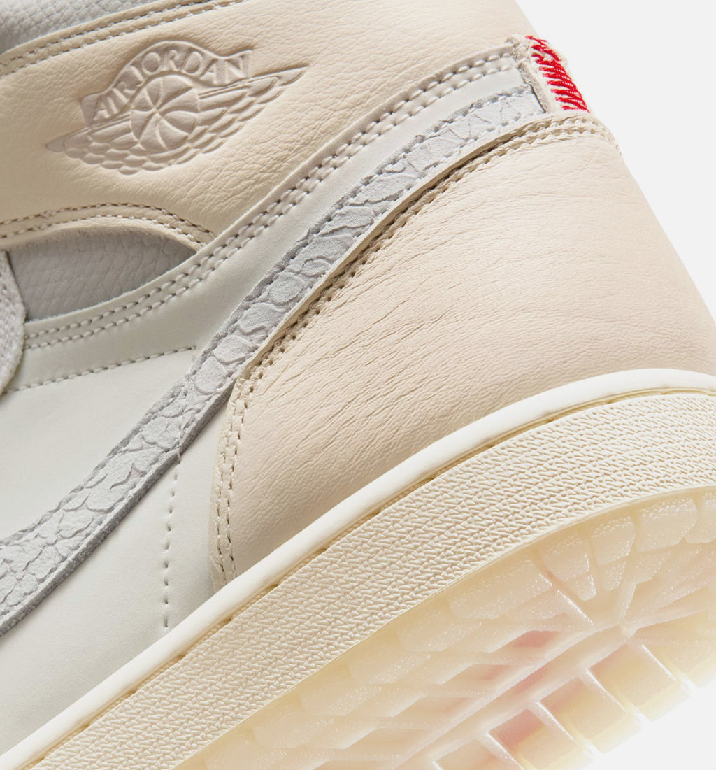 Air Jordan 1 Retro High OG 男款复古高帮运动鞋 - 帆白/大学红/淡象牙/橘芒山白/幻影（Sail）