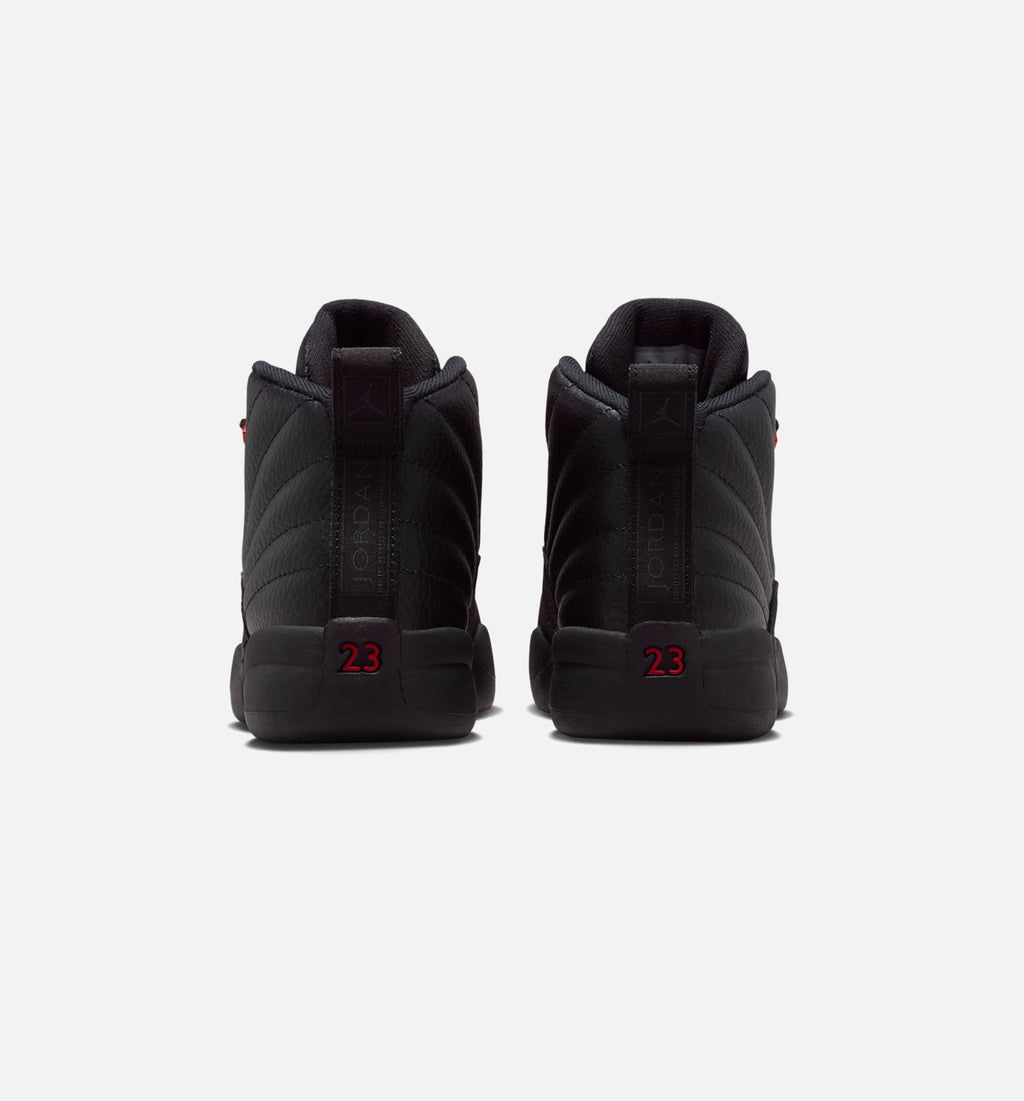 Air Jordan 12 Retro Bloodline 小童运动鞋 - 黑/大学红