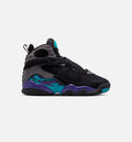 Air Jordan 8 Retro Aqua 大童运动鞋 - 黑/多彩/亮紫