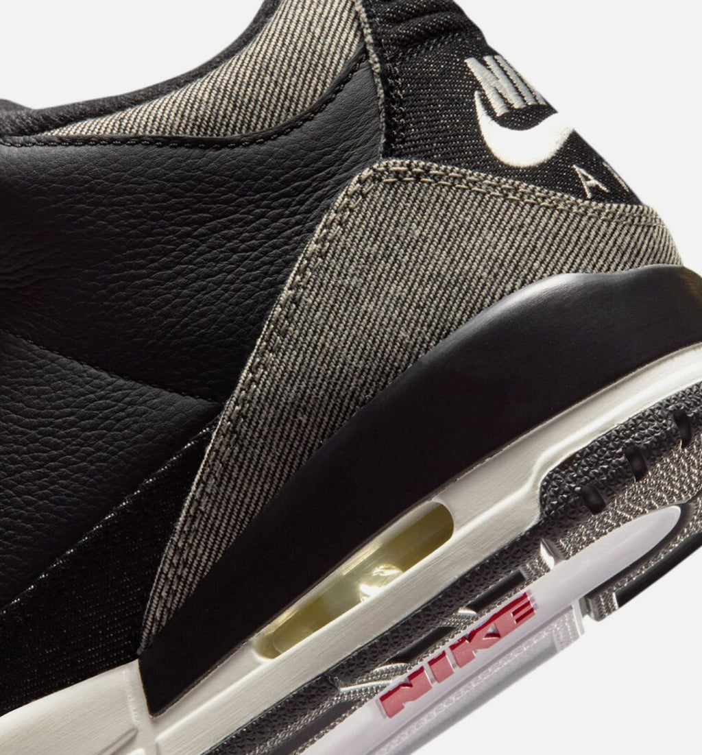 Air Jordan 3 x Levi's 男子运动鞋 - 牛仔布/黑/体育馆红