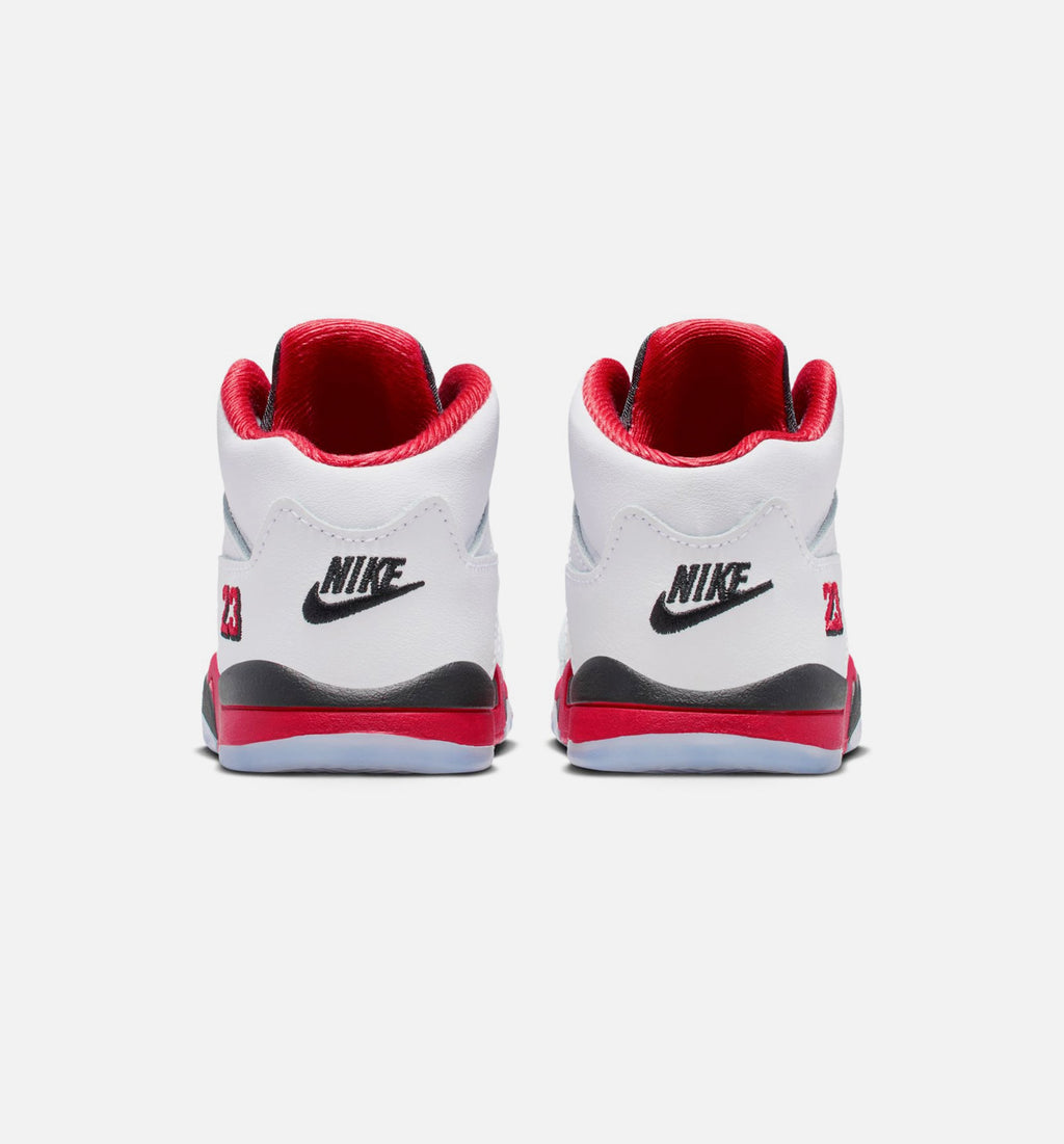Air Jordan 5 Retro Fire Red 婴幼童运动鞋 - 火焰红/白