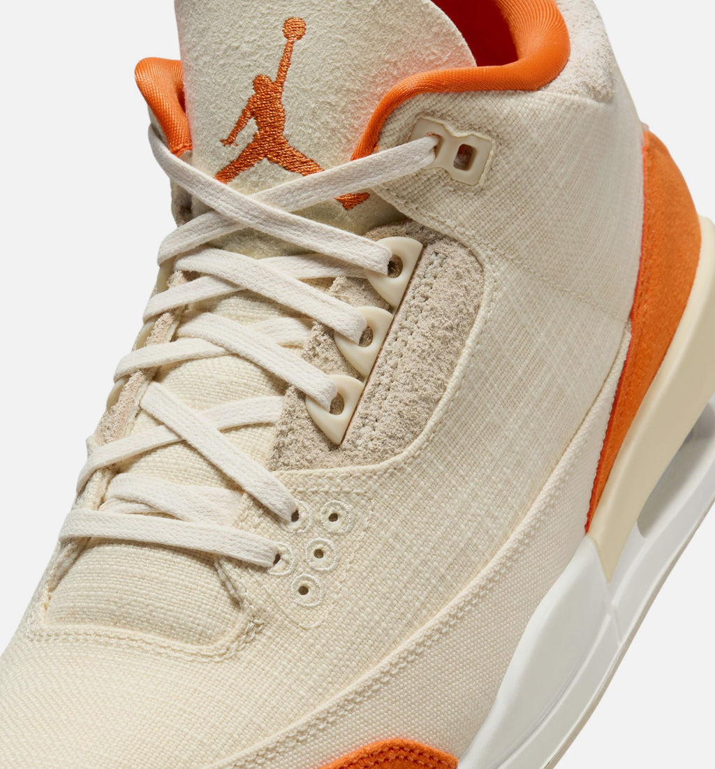 Air Jordan 3 Retro 女款生活方式运动鞋 - 化石/海星橙/帆白（Starfish）