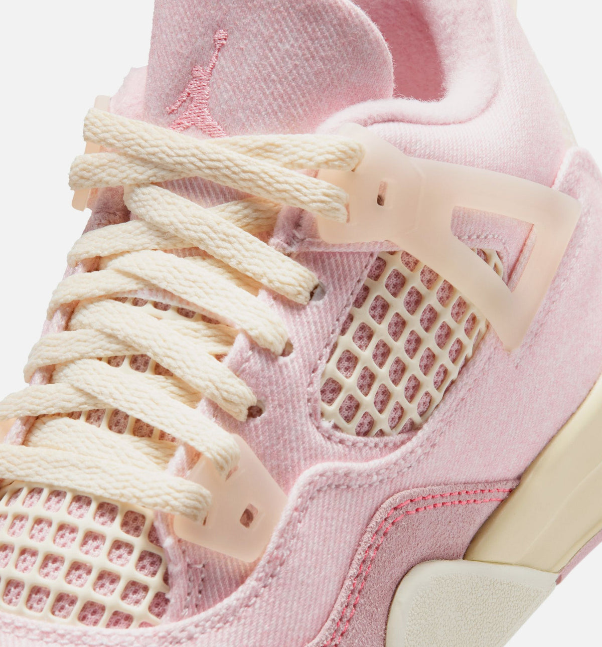 Air Jordan 4 Retro Pink Pearl 学前生活方式运动鞋 - 珍珠粉/冰红/椒子奶白