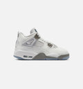 Air Jordan 4 Retro 大童生活方式运动鞋 - 光子尘/蓝霖/平展钓/白色/蓝色微小（Blue Chill）