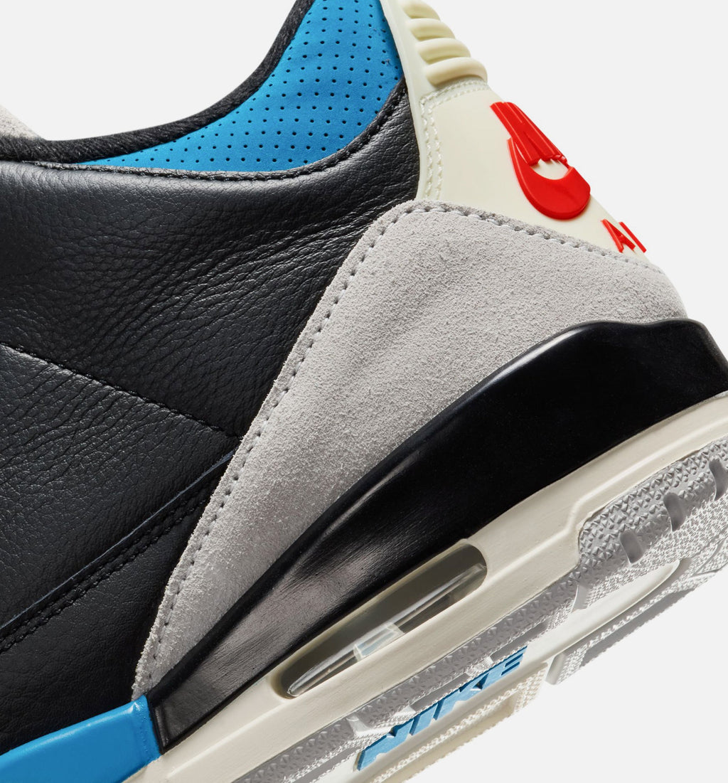 Air Jordan 3 Retro OG 男款生活方式运动鞋 - 黑色/智利红/中性灰（Rare Air）