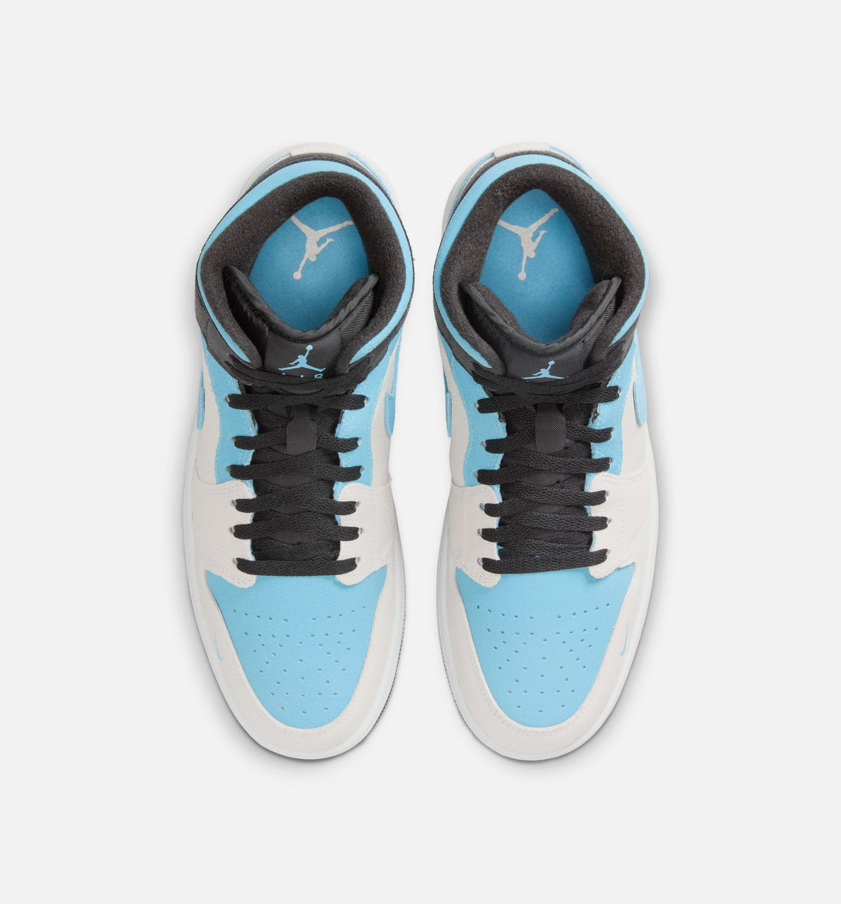Air Jordan 1 Mid SE 男款生活方式运动鞋 - 山顶白/冷蓝/黑