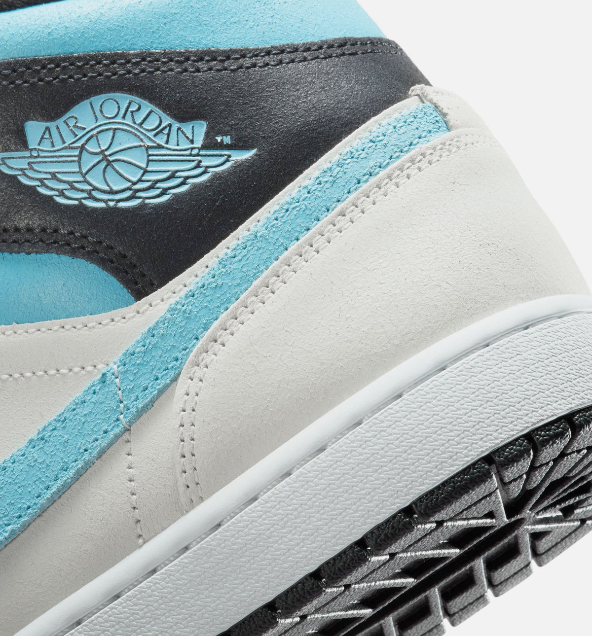 Air Jordan 1 Mid SE 男款生活方式运动鞋 - 山顶白/冷蓝/黑