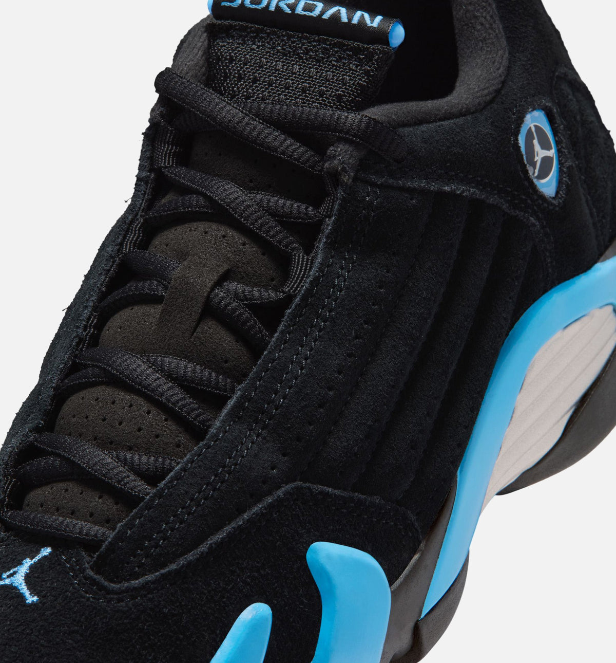 Air Jordan 14 Retro Black University Blue 大童运动鞋 - 黑/白/大学蓝