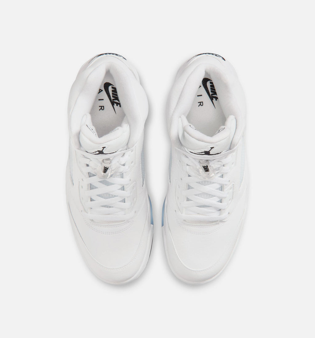 Air Jordan 5 Retro OG White Metallic 男子运动鞋 - 白/金属银/黑