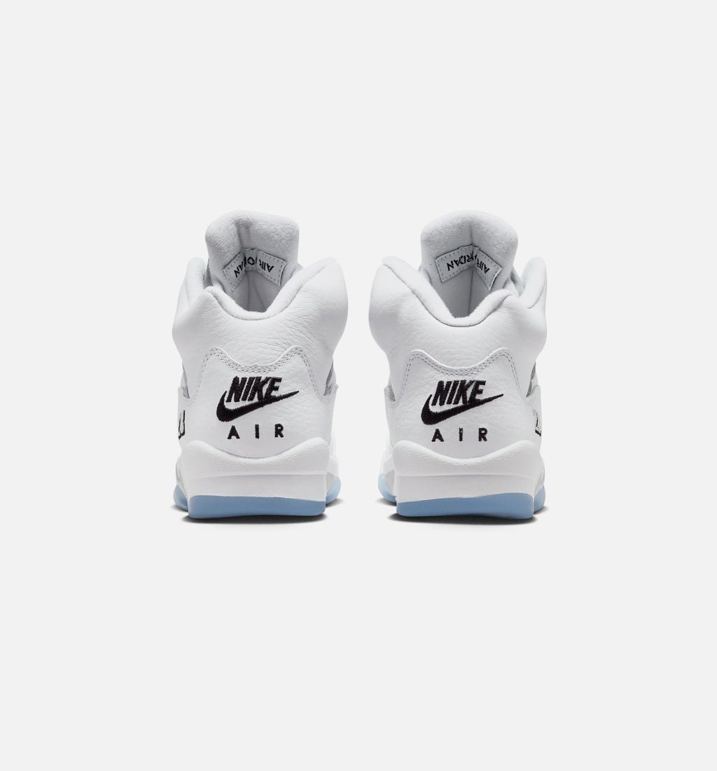 Air Jordan 5 Retro OG White Metallic 大童运动鞋 - 白/黑/金属银