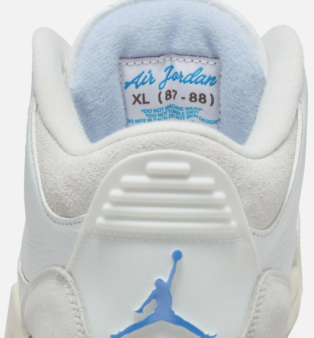 Air Jordan 3 Retro 男款生活方式运动鞋 - 峰白/氢蓝/传奇蓝（Lucky Shorts）