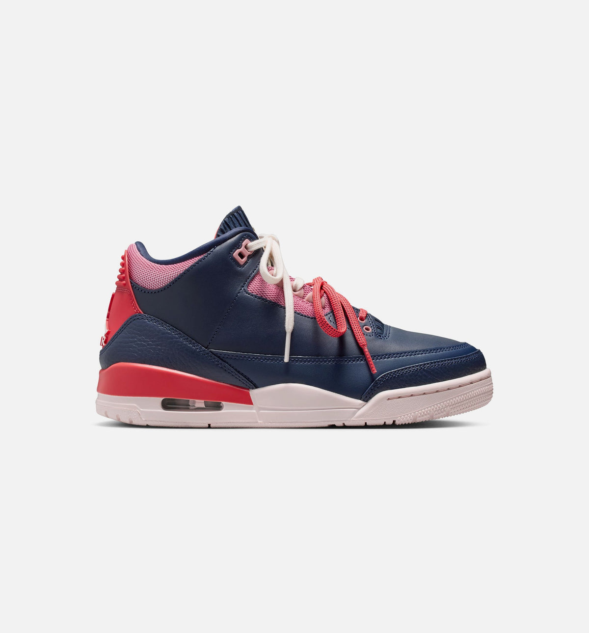 Air Jordan 3 Retro 女款生活方式运动鞋 - 深空蓝/粉笔白/赖跑红（Sport Renaissance）