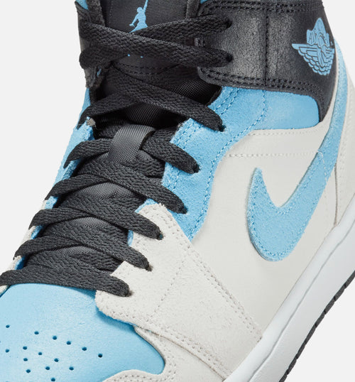 Air Jordan 1 Mid SE 男款生活方式运动鞋 - 山顶白/冷蓝/黑