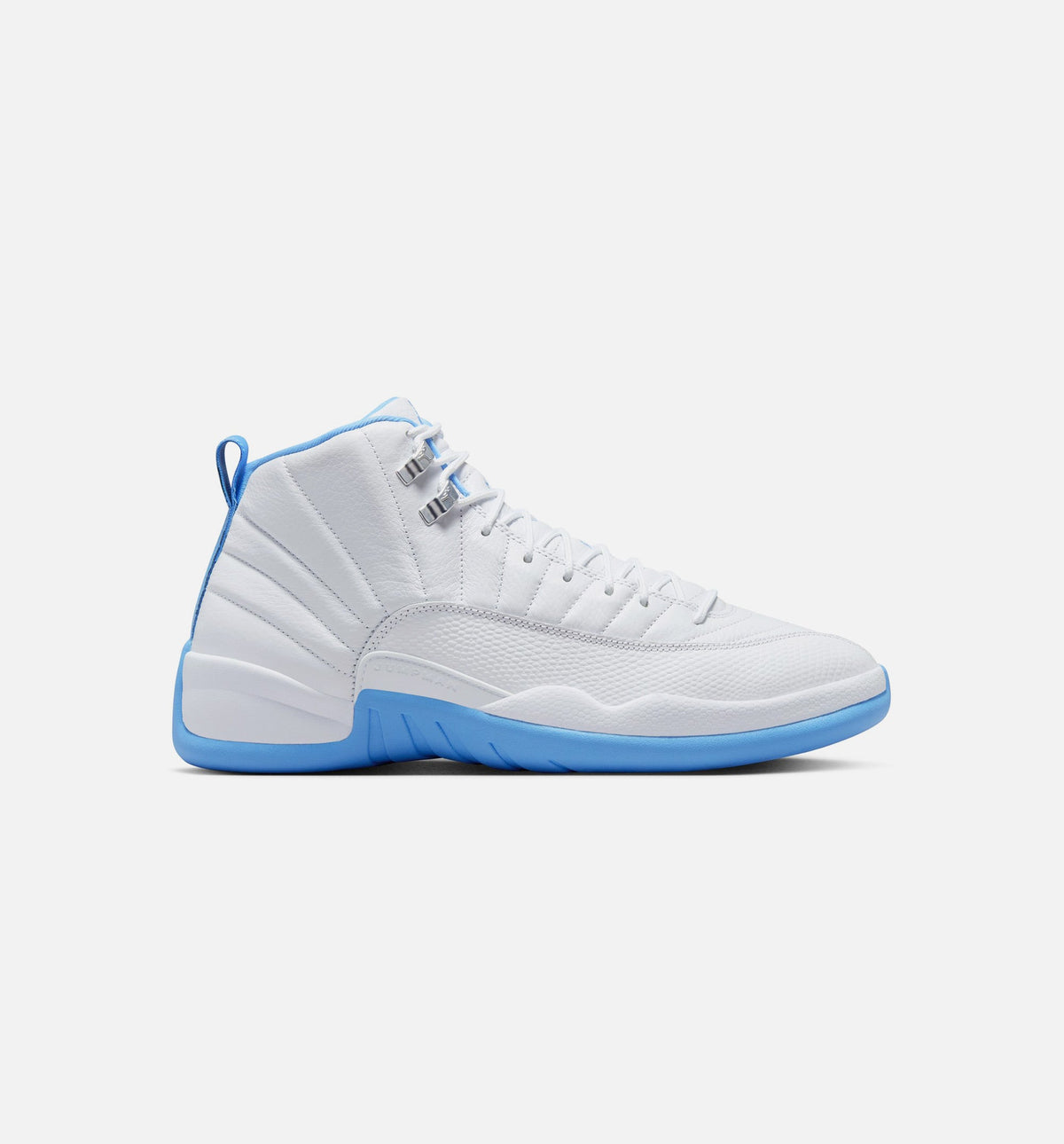 Air Jordan 12 Retro White and University Blue 男子运动鞋 - 白/大学蓝/金属银
