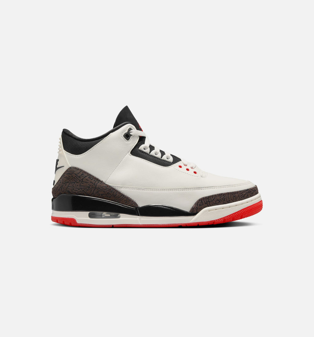 Air Jordan 3 Retro 男款生活方式运动鞋 - 帆白/黑色/大学红/淡象牙（Sail and University Red）