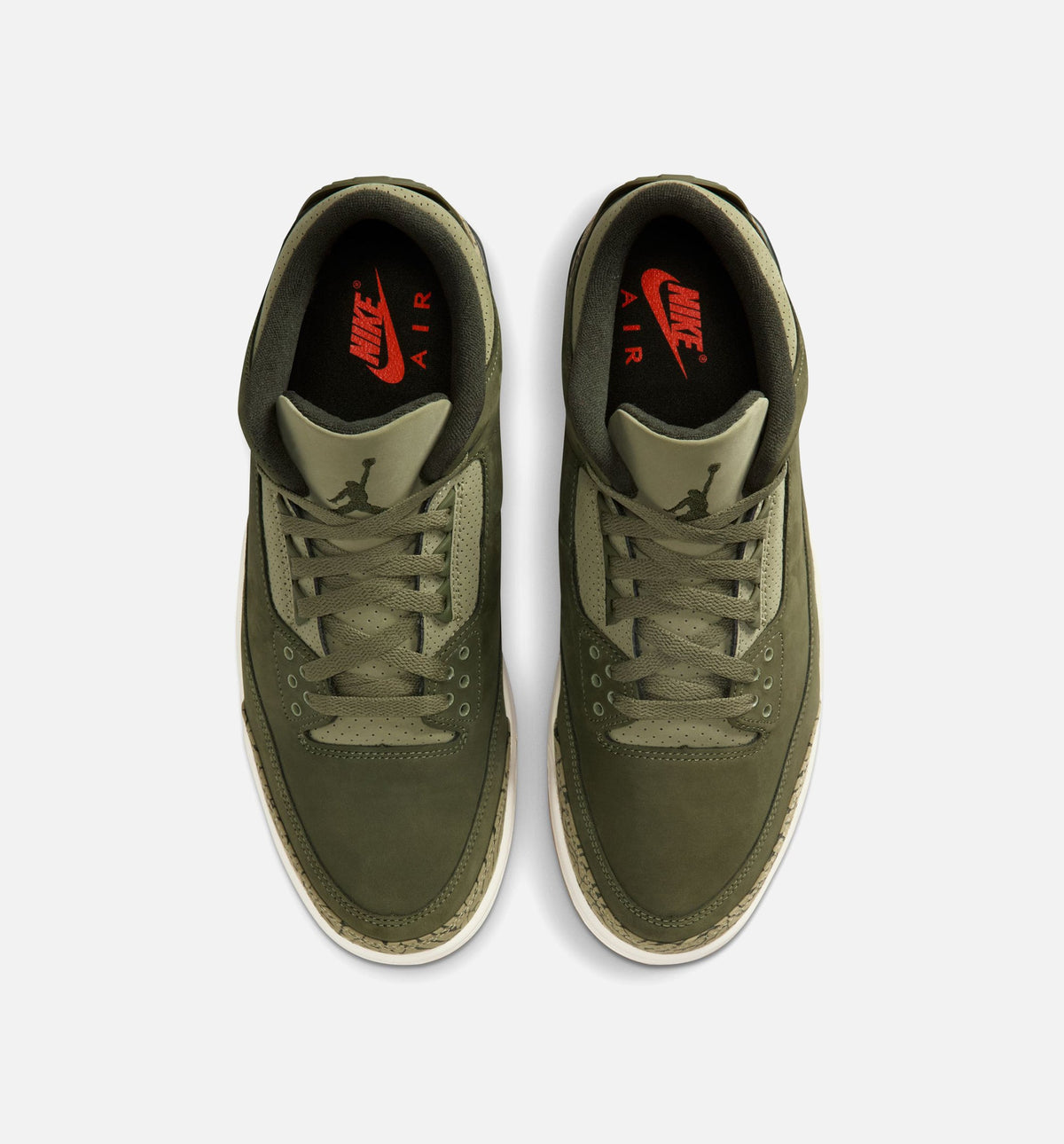Air Jordan 3 Retro 男款生活方式运动鞋 - 中性橄榄绿/巪木/淡橄榄绿/帆白/深红（Medium Olive）