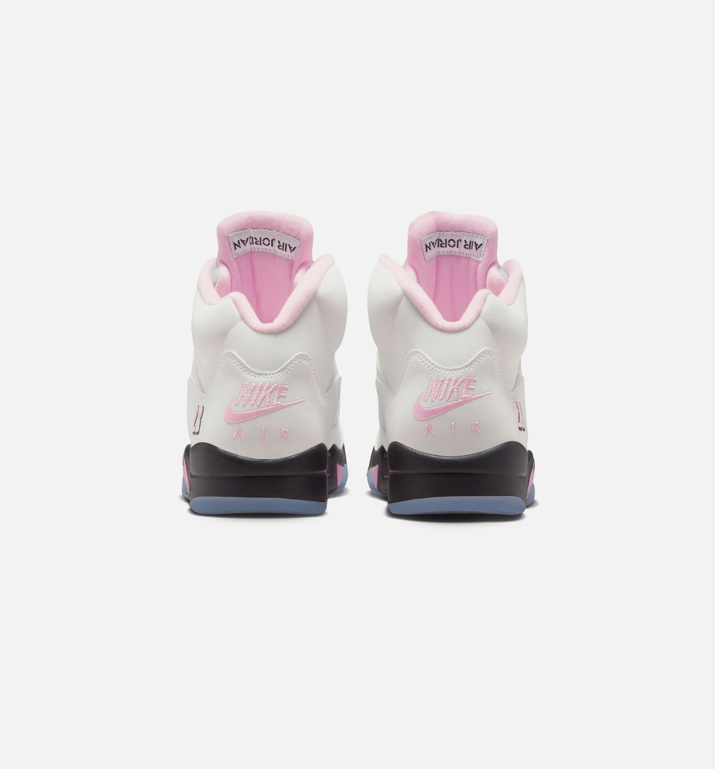 Air Jordan 5 Retro Medium Soft Pink 男子运动鞋 - 白/柔粉/黑