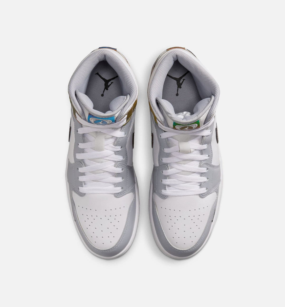Air Jordan 1 Mid SE 男款生活方式运动鞋 - 黑/白/狼灰