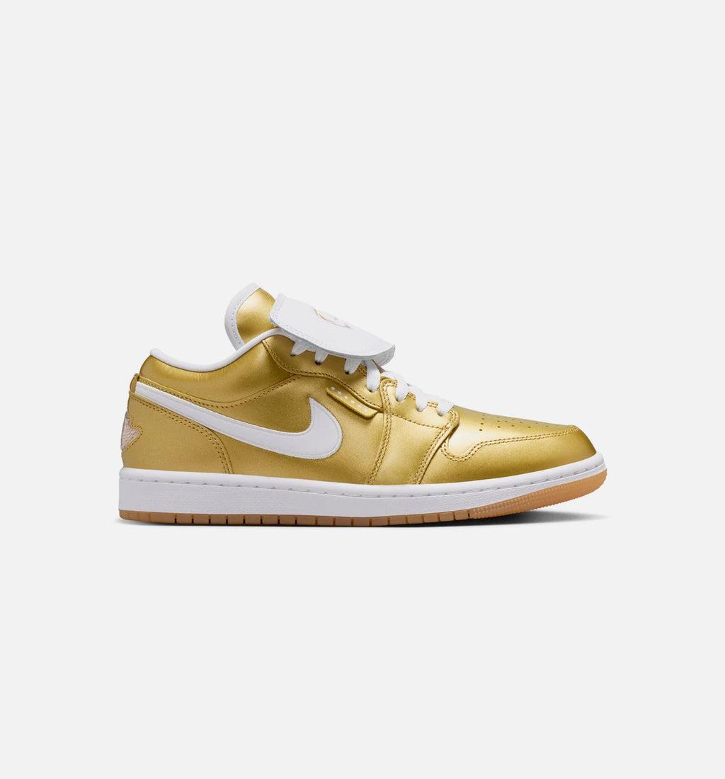 Air Jordan 1 Low 女子休闲鞋 / Gold / White / Gum Yellow