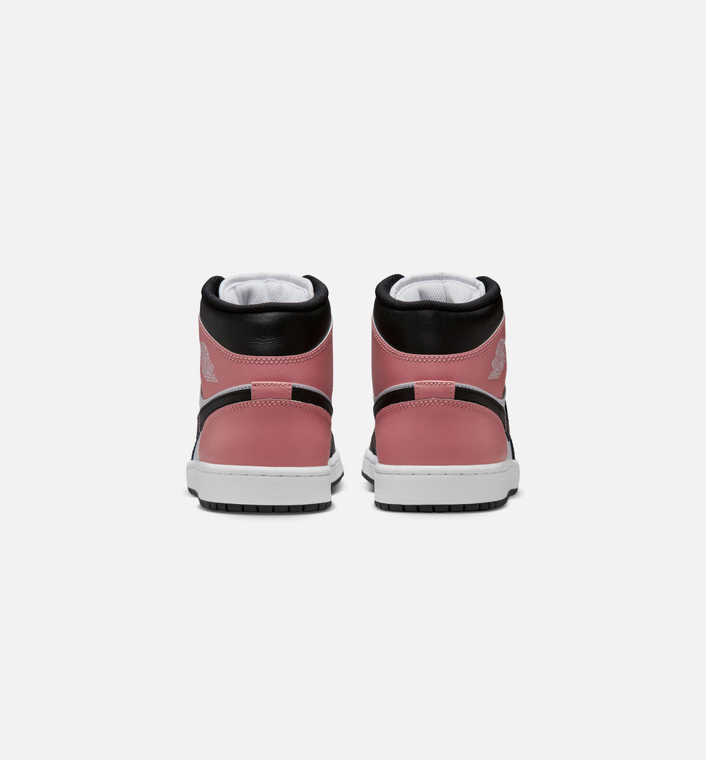 Air Jordan 1 Mid 男款生活方式运动鞋 - 白/锈色粉/黑