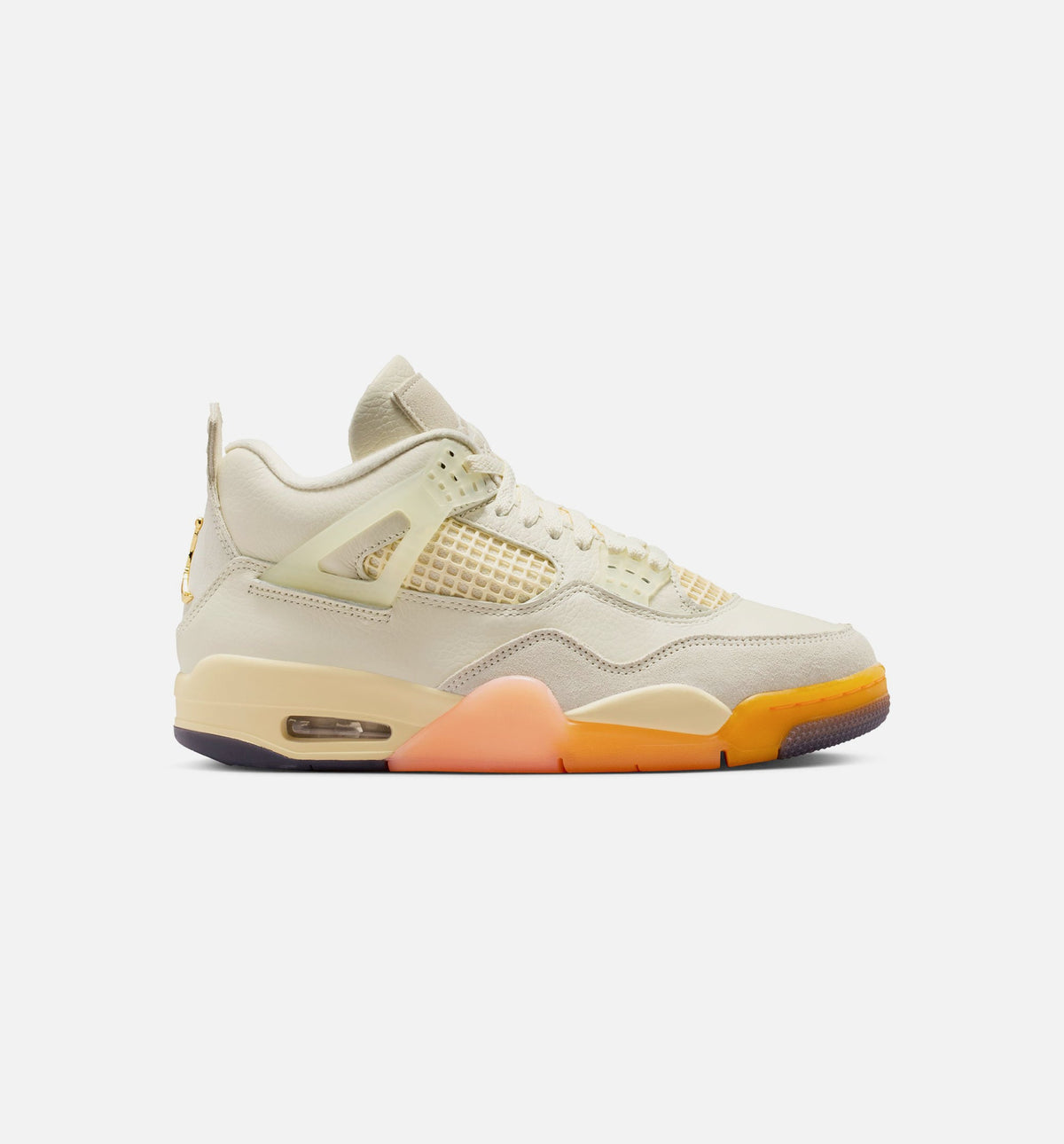 Air Jordan 4 Retro 女款生活方式运动鞋 - 椒子奶/金属金/细麻布/亮芒果橙/日晨橙/黑色（Birds of Paradise）
