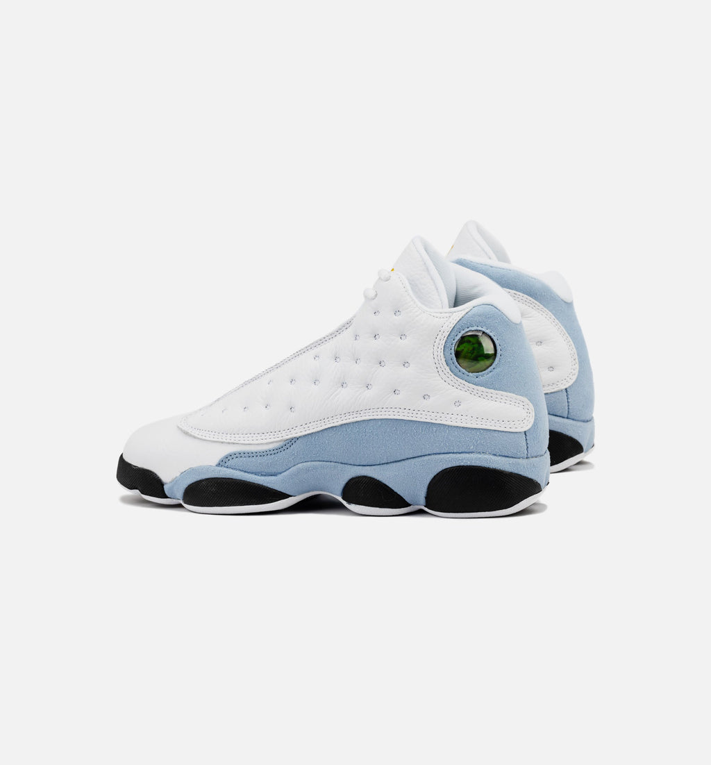 Air Jordan 13 Retro Blue Grey 大童运动鞋 - 白/蓝灰/黑/黄赭