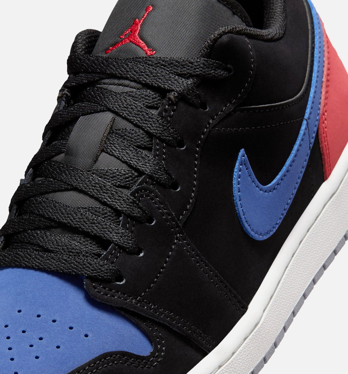 Air Jordan 1 Low 男款生活方式运动鞋 - 黑/山顶白/真蓝/大学红