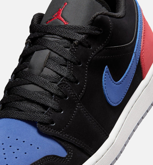 Air Jordan 1 Low 男款生活方式运动鞋 - 黑/山顶白/真蓝/大学红