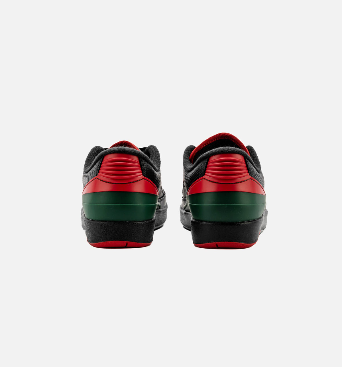 Air Jordan 2 Retro Low 大童生活方式运动鞋 - 黑色/火焰红/水泥灰（Christmas）