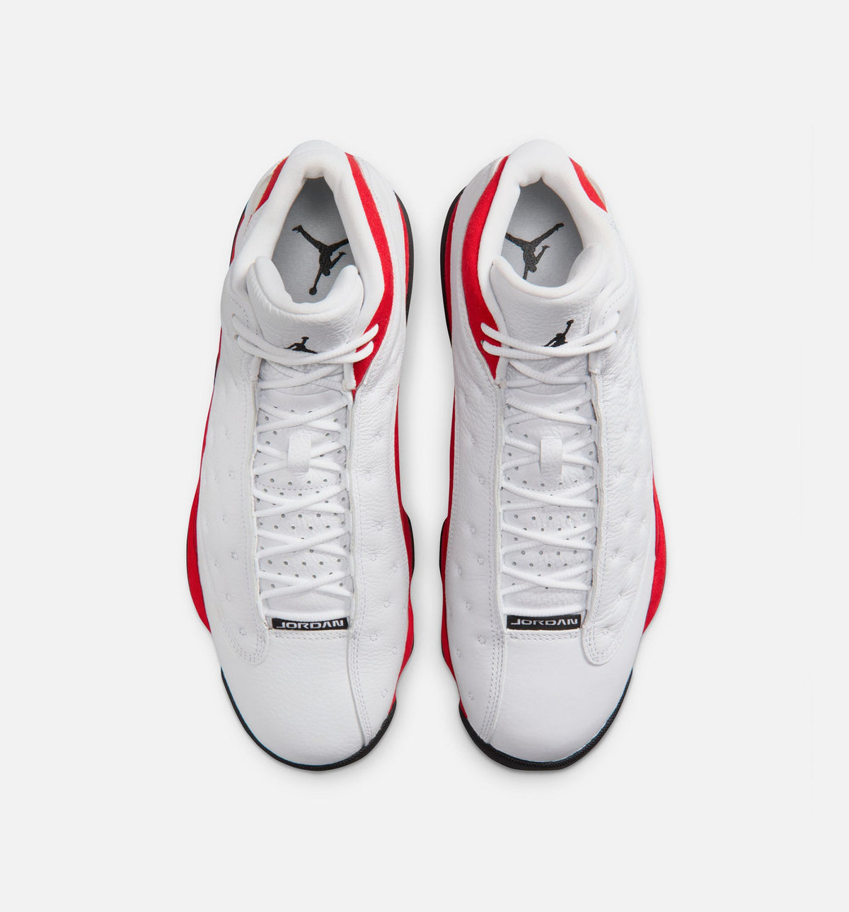 Air Jordan 13 Retro White and University Red 男子运动鞋 - 白/黑/真红