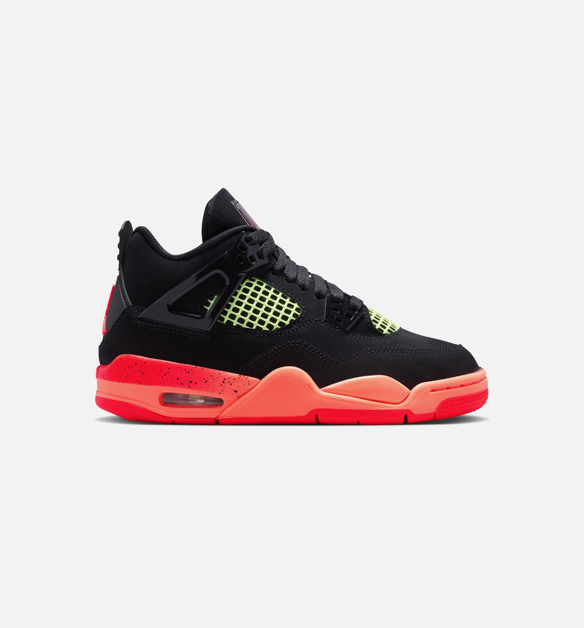 Air Jordan 4 Retro 大童生活方式运动鞋 - 黑色/红外线23/亮芒果橙（Black Infrared 23）
