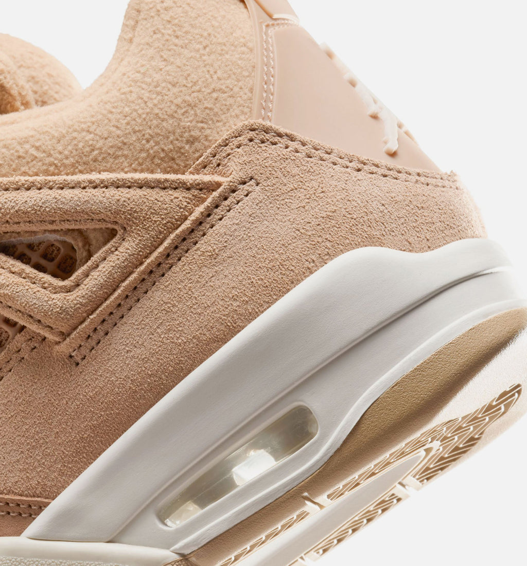 Air Jordan 4 Retro Cozy Girl 女款生活方式运动鞋 - 麻色/浅木爵米白
