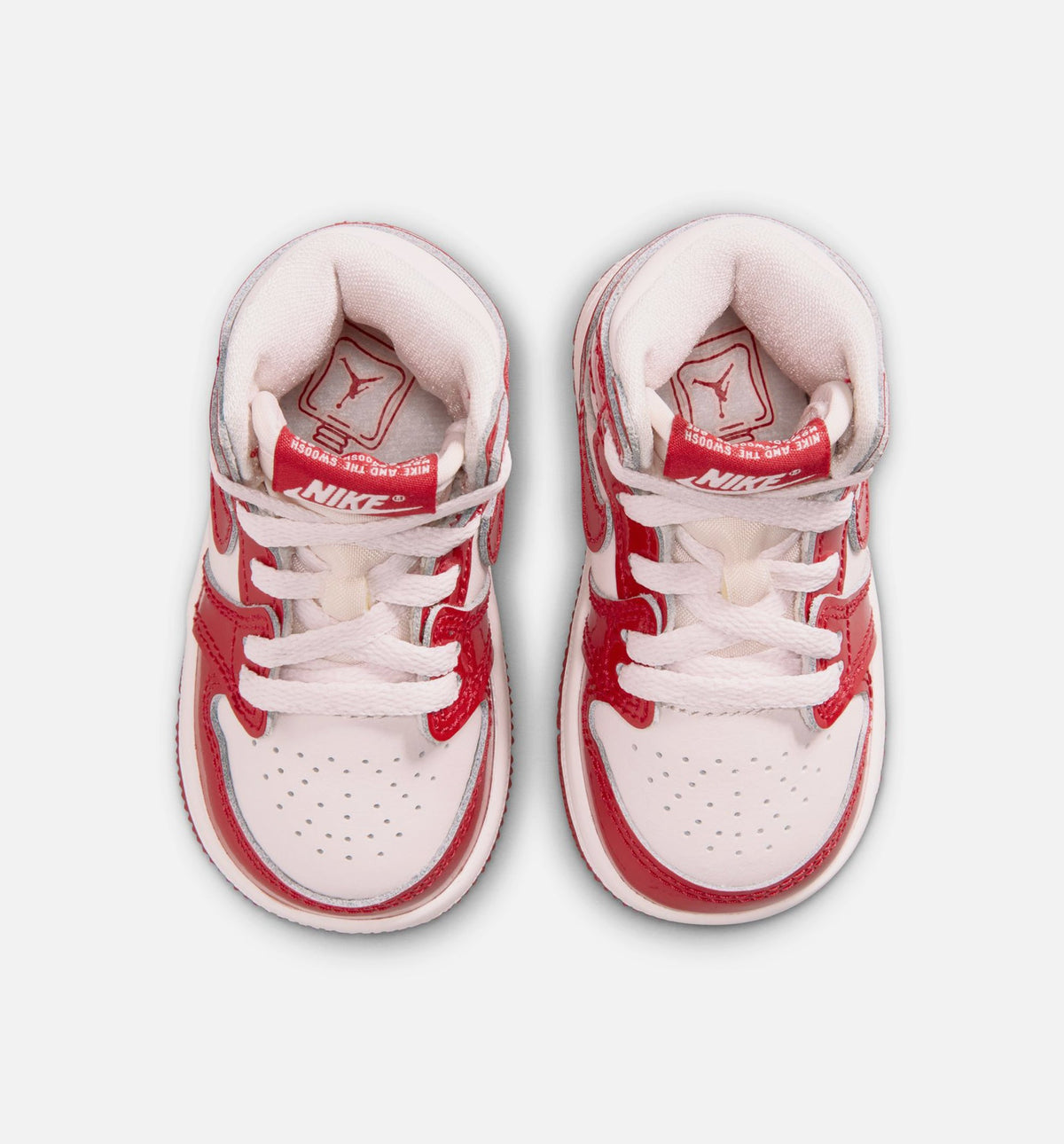 Air Jordan 1 Retro High OG 婴幼儿生活方式运动鞋 - 大学红/金属银（Nails And Grails）
