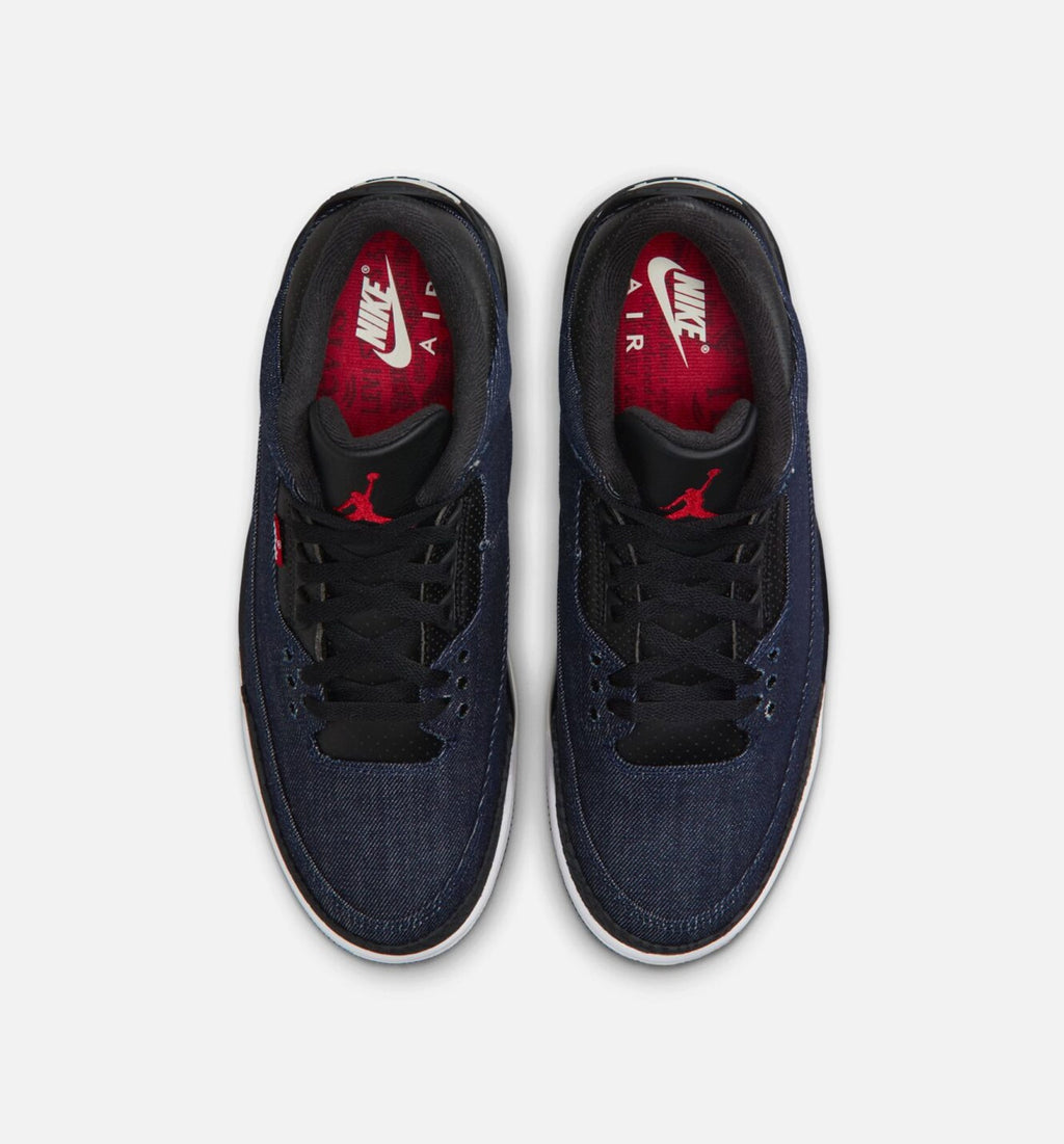 Air Jordan 3 × Levi's 男子休闲鞋 “Indigo and Gym Red” / Denim / Black / Sail