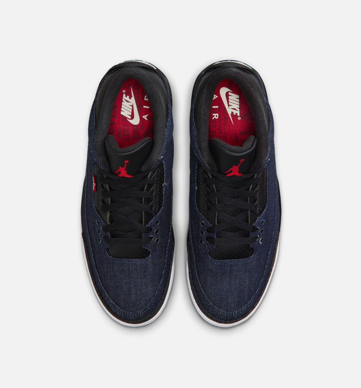 Air Jordan 3 × Levi's 男子休闲鞋 “Indigo and Gym Red” / Denim / Black / Sail