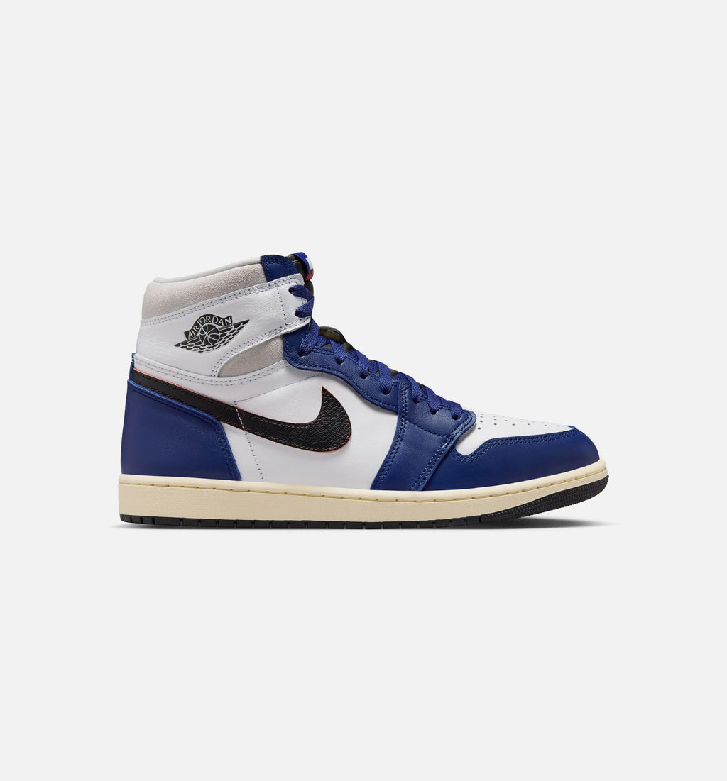 Air Jordan 1 Retro High OG 男款复古高帮运动鞋 - 白色/黑色/中性灰/深皇家蓝（Rare Air）